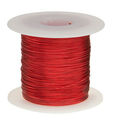 26 Awg Gauge Enameled Copper Magnet Wire 1.0 Lbs 1280' Length 0.0168" 155c Red