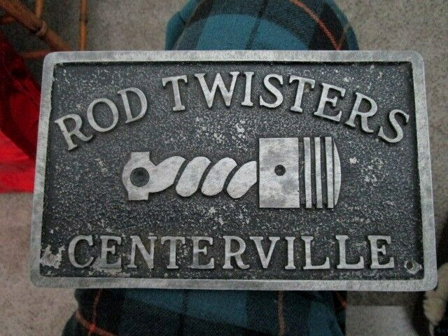 60's Original Car Club Plaque Rod Twisters Centerville, Ar. Chicago Metal Craft