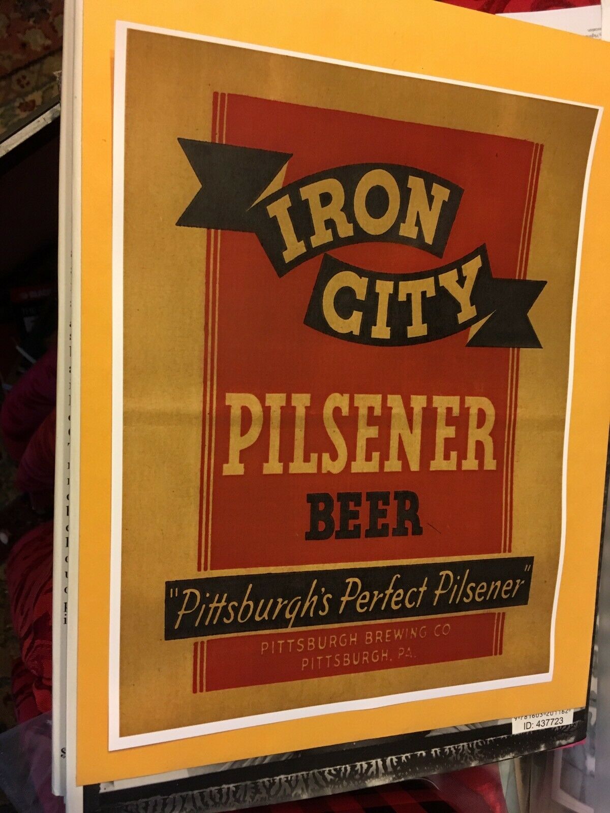 Old Iron City Beer Pittsburgh’s Perfect Pilsner Brewing Advertising Sign
