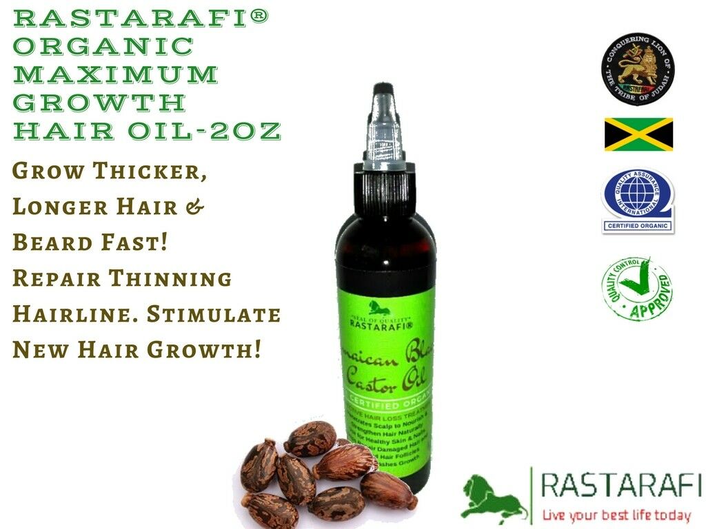Rastarafi® Pure Jamaican Black Castor Oil Extra Dark | Fast Hair Growth