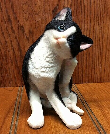 Cat Giving A Scratch ~ Cute Looking Kitty Cat ~ Figurine ~ Statue