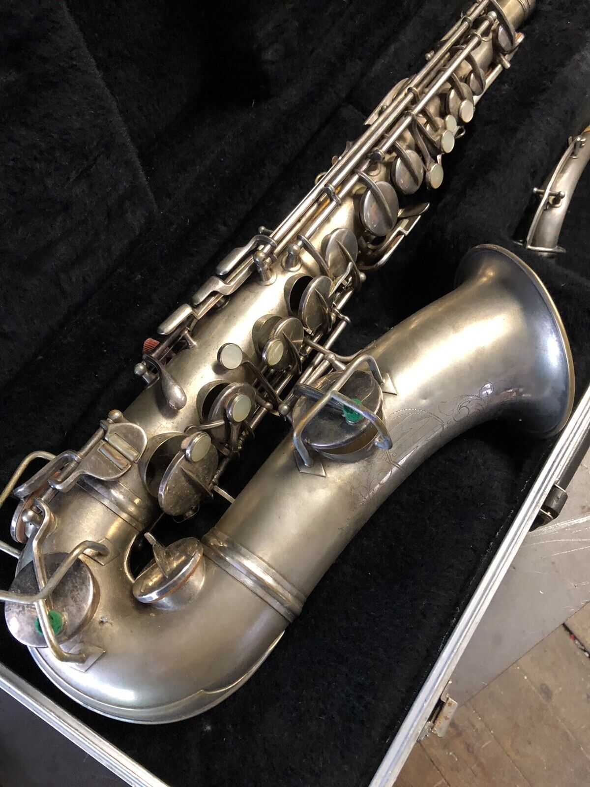 Vintage Silver Plated M. Koriot Pan American / Conn Stencil Alto Saxophone