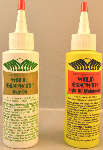 Wild Growth Hair Oil, Light Oil Moisturizer Or Duo Pack Hair Oil 4 Oz