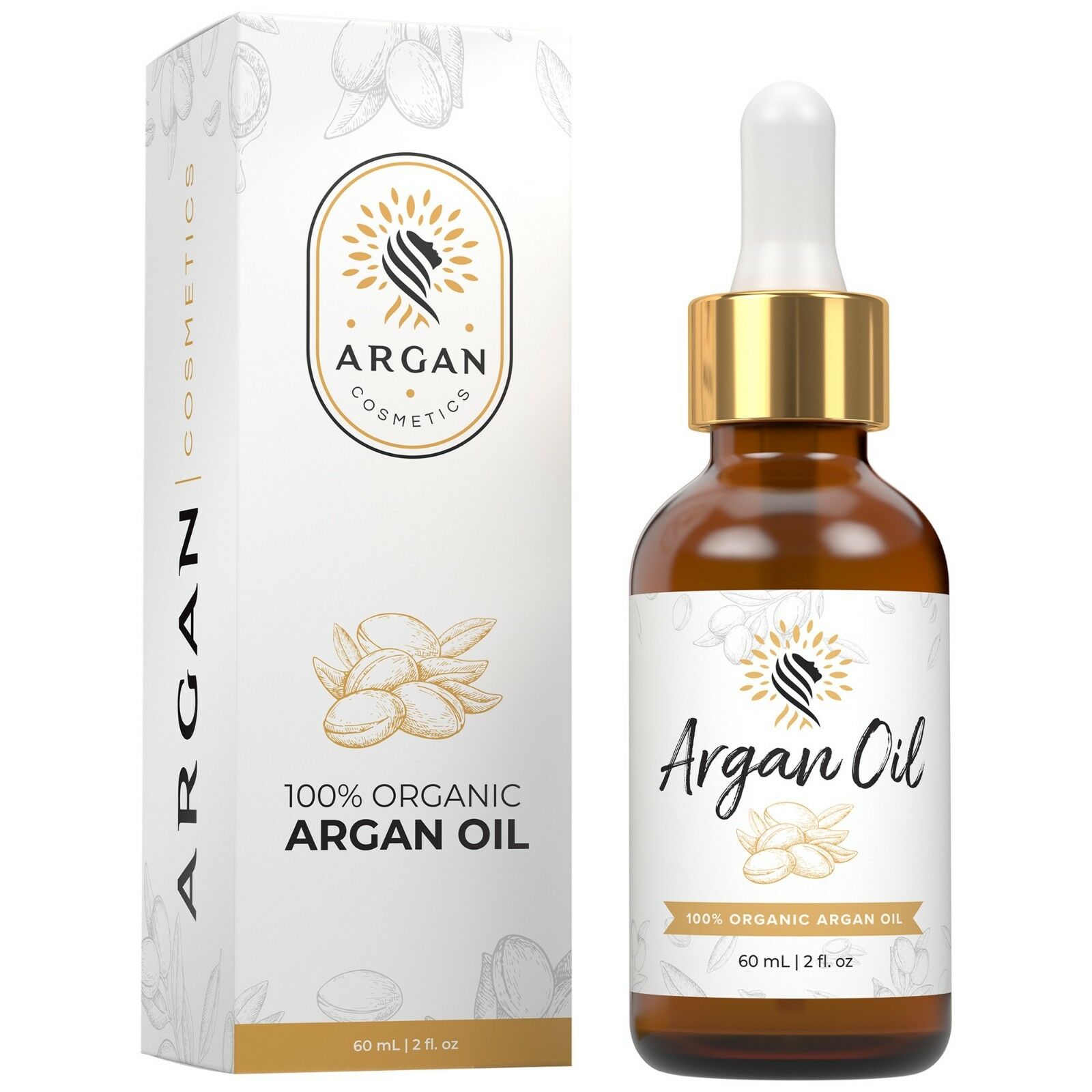 100% Pure Organic Argan Oil of Morocco All Natural Treatment for Hair Skin Nails