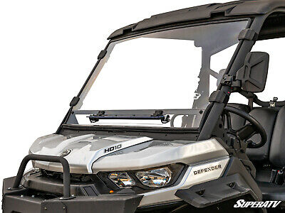 SuperATV Scratch Resistant Vented Full Windshield for Can-Am Defender (2016+)