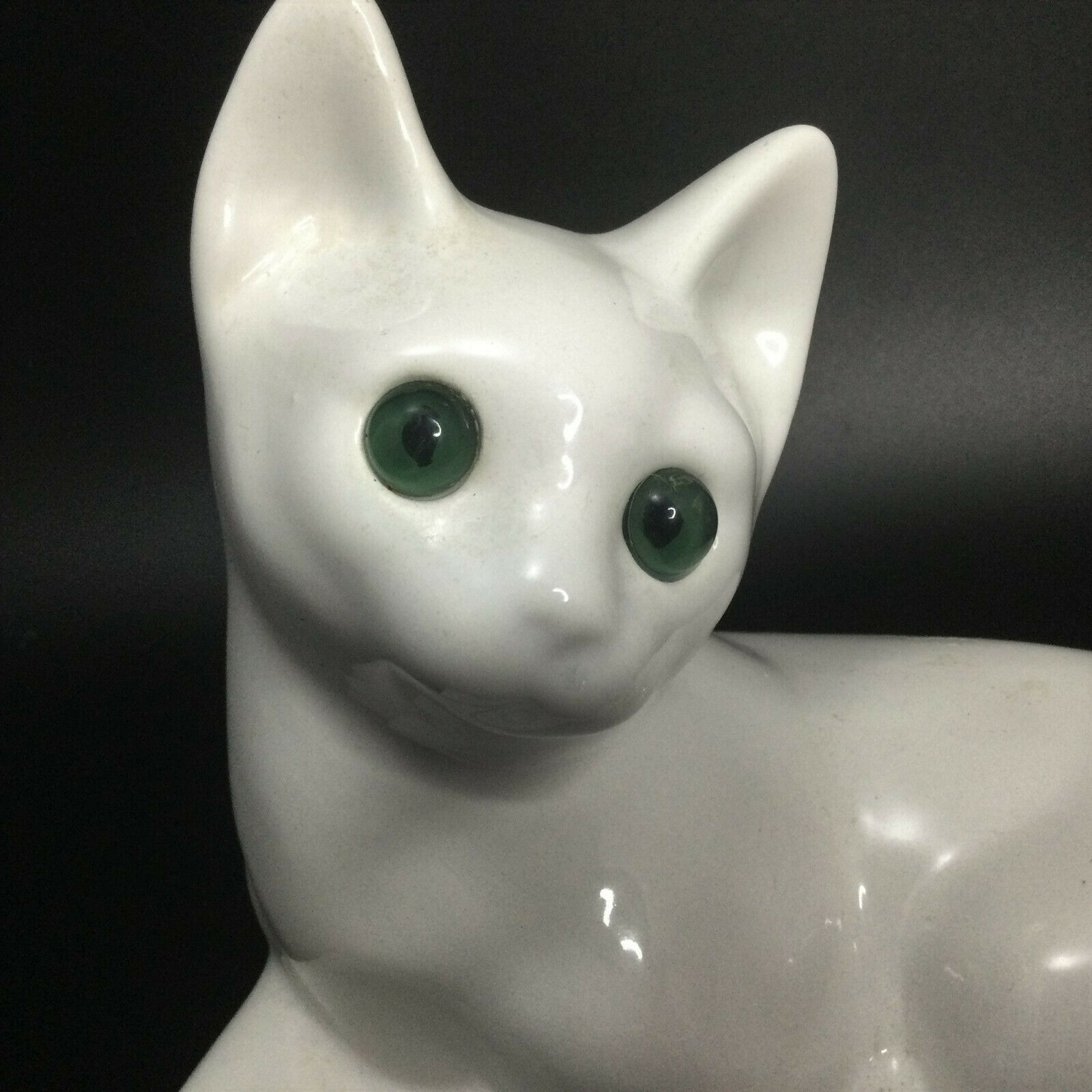 Ceramic White Cat Statue Figurine Potrugal 8