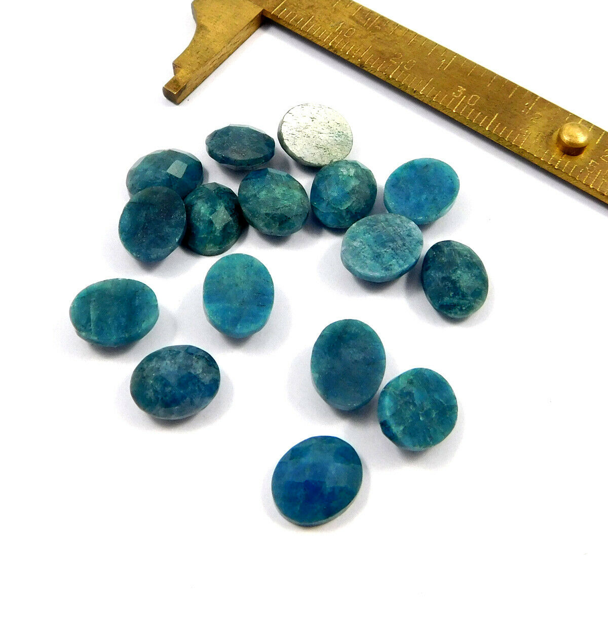 44 Cts . Natural Dyed Faceted Blue Sapphire Lots Of Cabochon Gemstone SNG24260
