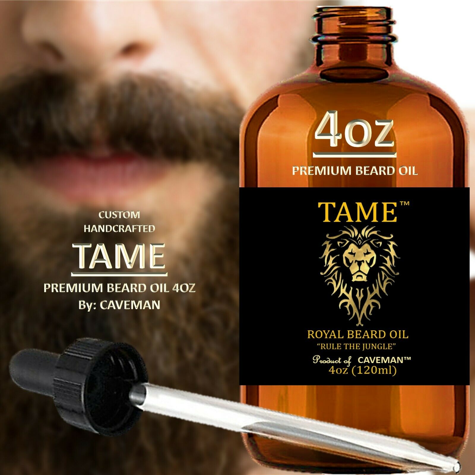 4oz Caveman™ Beard Taming Men Mustache Barber Grooming Style Growth Oil- 9 Scent