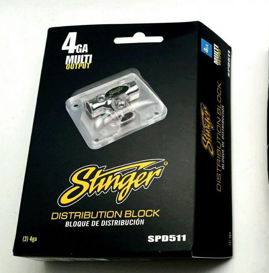 Stinger 4 Gauge AWG T Style Power / Ground Amp Wire Distribution Block SPD511