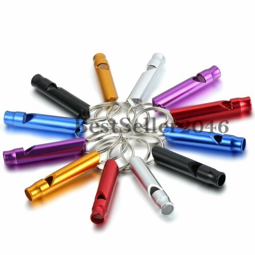 12pcs Mixed Aluminum Emergency Survival Whistle for Camping Hiking Outdoor Tool