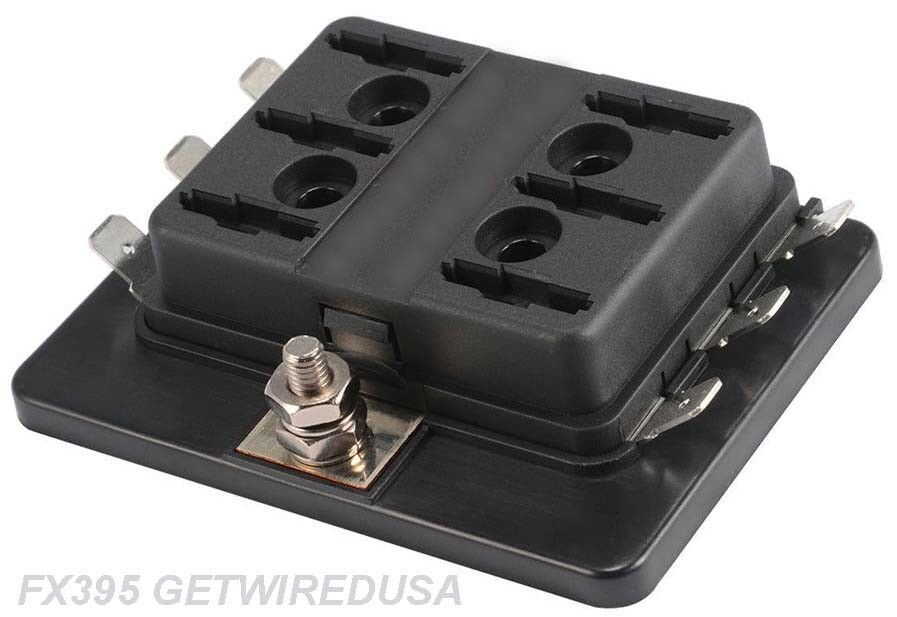 1 In 6 Out Power Distribution Block Atc Automotive Fuse Panel / Holder 6-way